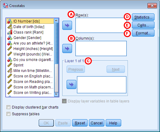 spss de çapraz tablo oluşturma